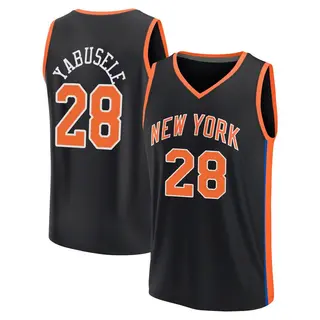 Men's Guerschon Yabusele New York Knicks Black 2022/23 City Edition Jersey - Fast Break