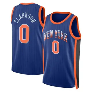 Men's Jordan Clarkson New York Knicks Blue 2023/24 City Edition Jersey - Swingman