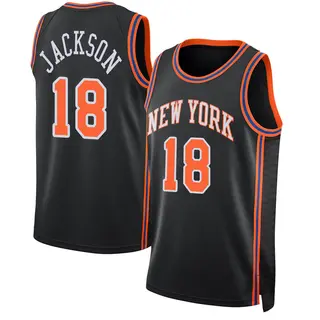 Men's Phil Jackson New York Knicks Black 2021/22 Jersey - City Edition - Swingman