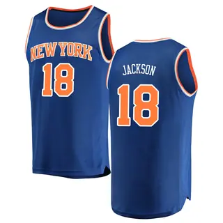 Men's Phil Jackson New York Knicks Blue Jersey - Icon Edition - Fast Break