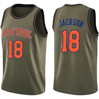 Men's Phil Jackson New York Knicks Green Salute to Service Jersey - Swingman