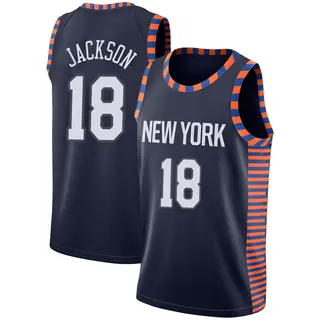 Men's Phil Jackson New York Knicks Navy 2018/19 Jersey - City Edition - Swingman