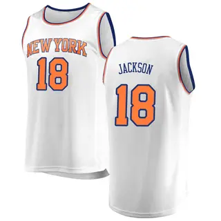 Men's Phil Jackson New York Knicks White Jersey - Association Edition - Fast Break
