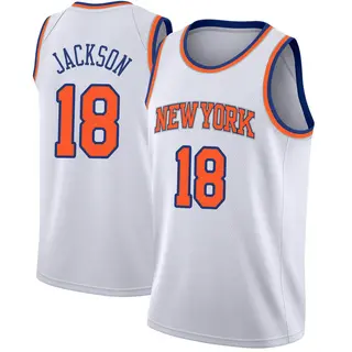 Men's Phil Jackson New York Knicks White Jersey - Association Edition - Swingman