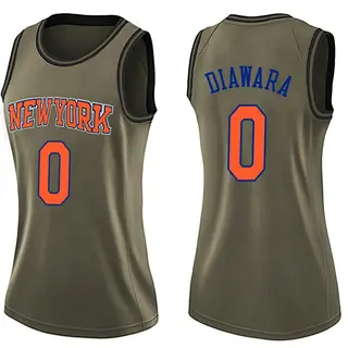 Women's Mohamed Diawara New York Knicks Green Salute to Service Jersey - Swingman