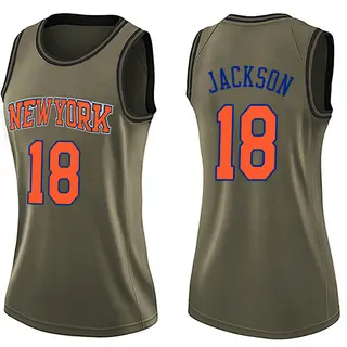 Women's Phil Jackson New York Knicks Green Salute to Service Jersey - Swingman