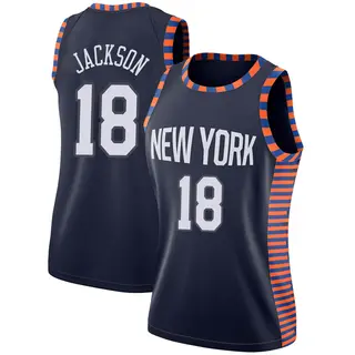Women's Phil Jackson New York Knicks Navy 2018/19 Jersey - City Edition - Swingman