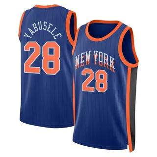 Youth Guerschon Yabusele New York Knicks Blue 2023/24 City Edition Jersey - Swingman