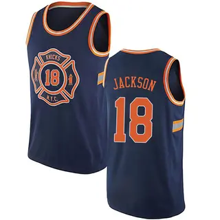Youth Phil Jackson New York Knicks Navy Blue Jersey - City Edition - Authentic